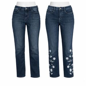 Size 4 Guess Women’s Straight Leg Jeans + French Dressing Embroidered Jeans Lot
